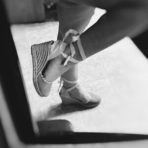 Picon Beige/Tan Suede Ribbon Stitching Wedges